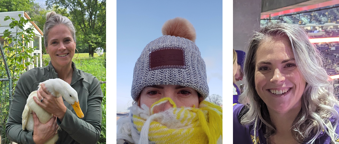 Collage of personal photos of Meghan Lenzmeier 