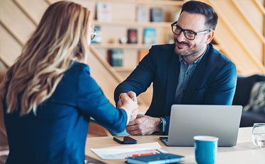 Professional having promotion into leadership position