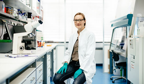 Skilled worker developing research